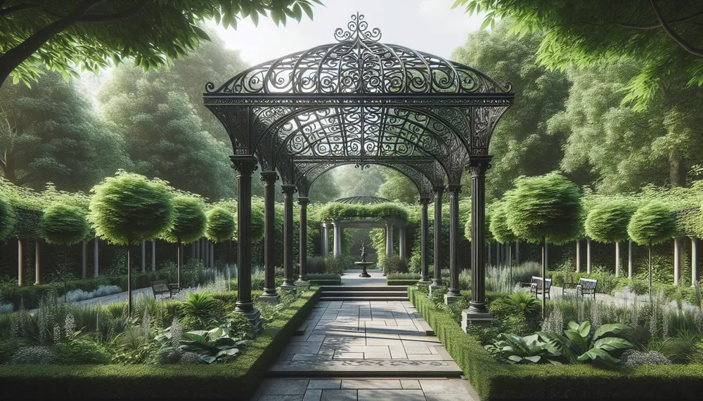 Elegante Pergola aus Eisen für den Garten