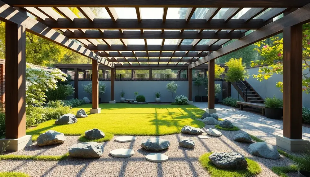 Ikebana-Pergola: Zen-Garten für Zuhause