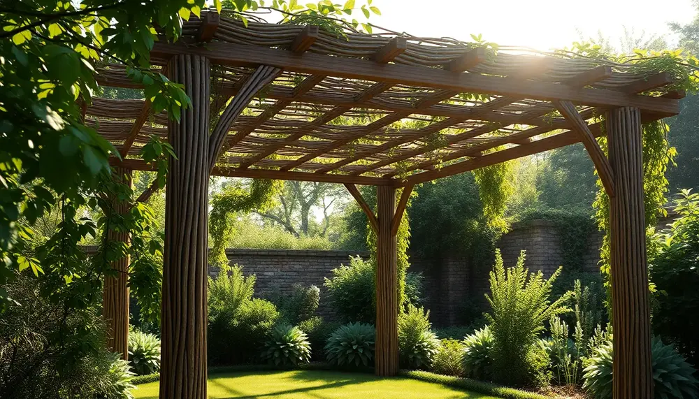 Pergola aus Weide: Natürlicher Charme für Ihren Garten