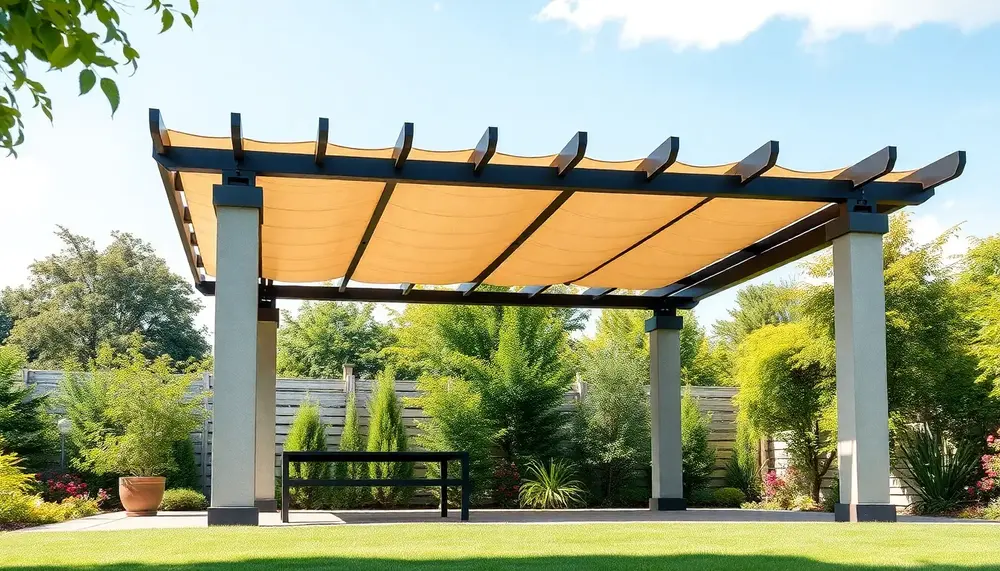 Pergola Dach aus Stoff: Sichtschutz und Atmosphäre