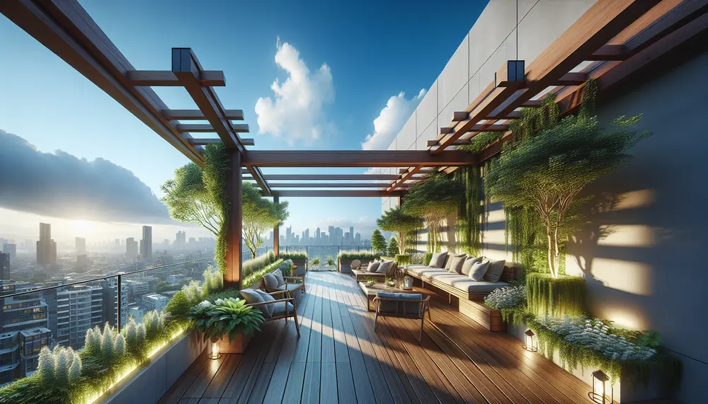 Pergola Dachterrasse: Ein gemütlicher Ort unter freiem Himmel