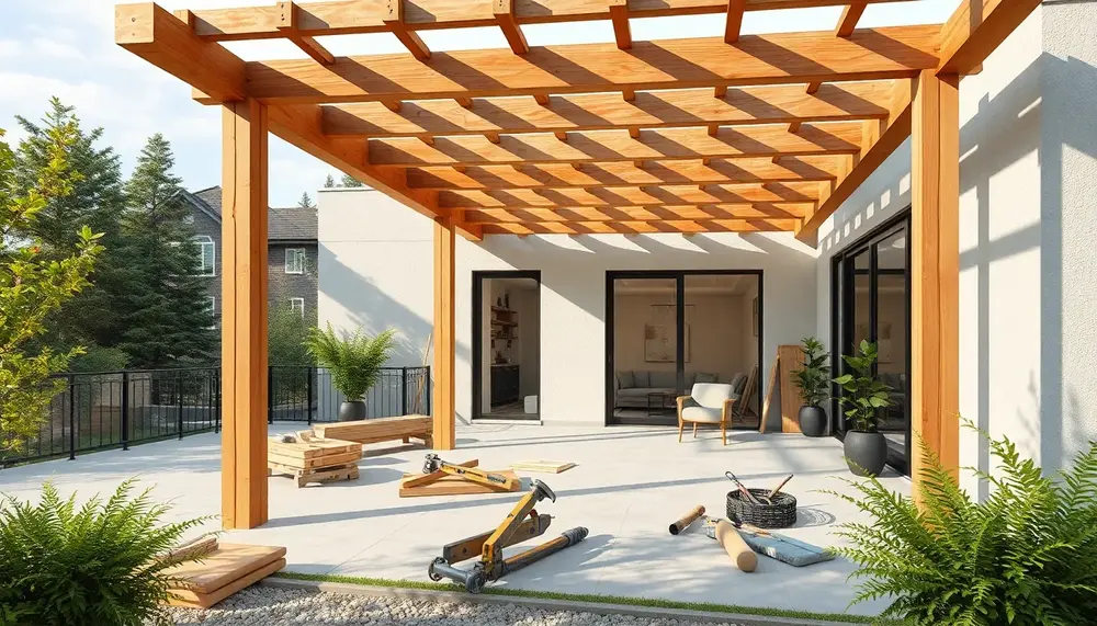 Pergola selber bauen aus Holz - Gestalte deine Terrasse individuell