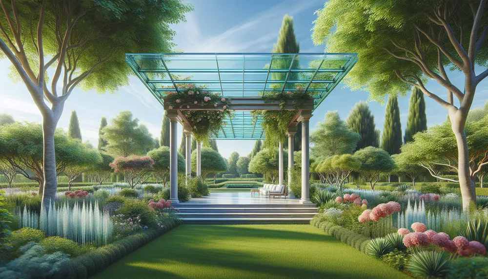 Transparenter Sonnenschutz: Pergola mit Glasdach